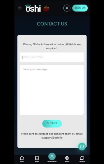 Oshi Casino Support